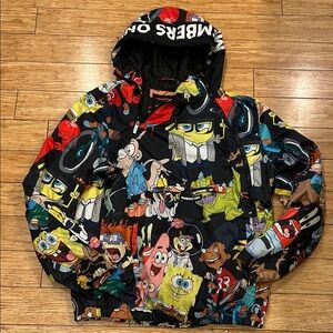 Members Only Nickelodeon SpongeBob Rug Rats Print Men’s Jacket Hoodie Streetware